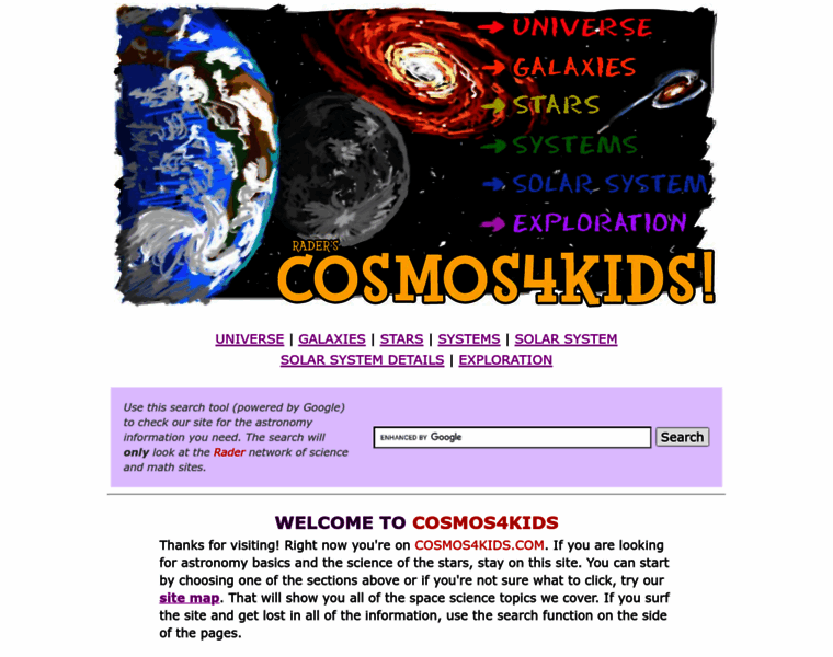Cosmos4kids.com thumbnail