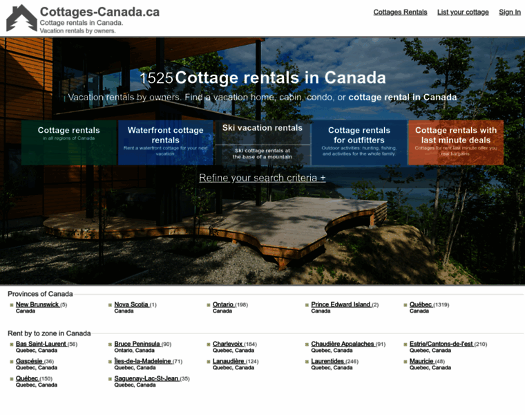 Cottages-canada.ca thumbnail