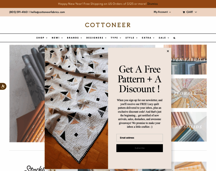 Cottoneerfabrics.com thumbnail