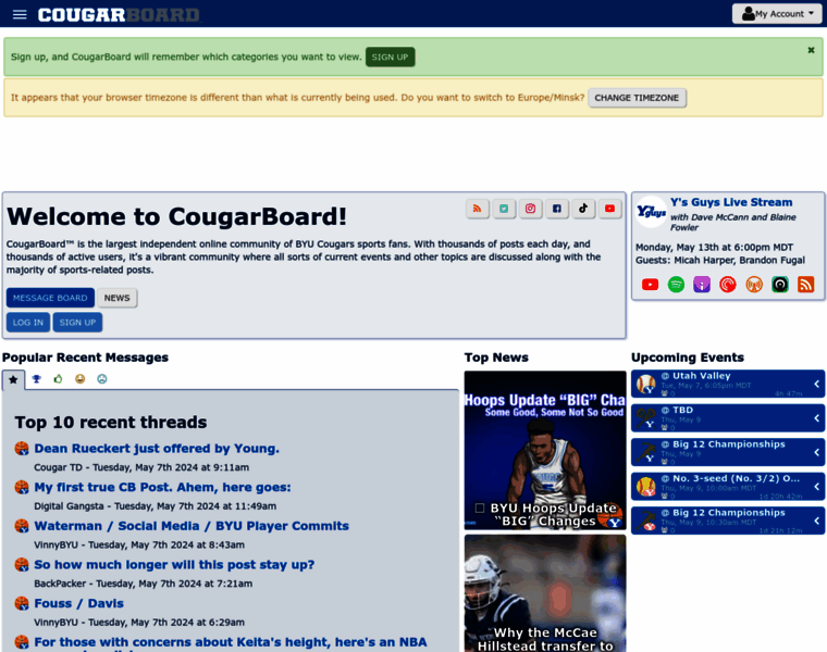 Cougarboard.com thumbnail