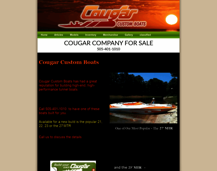 Cougarboats.com thumbnail