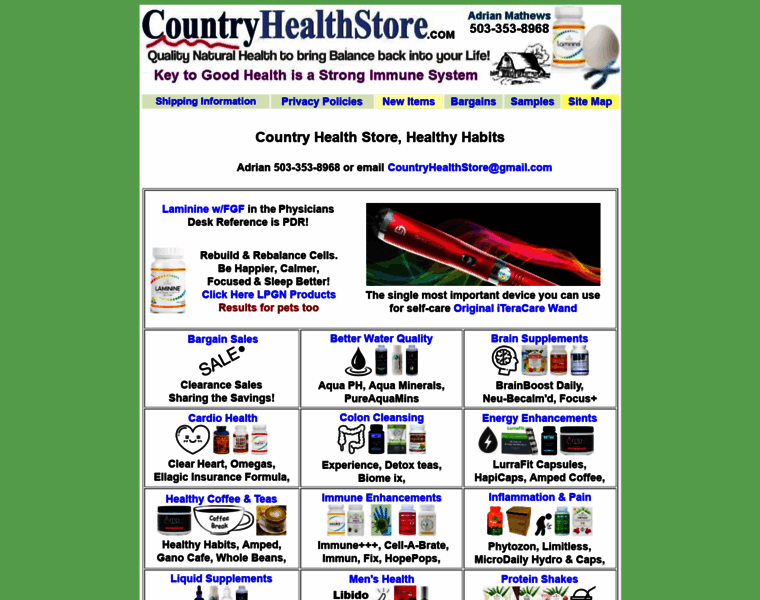 Countryhealthstore.com thumbnail