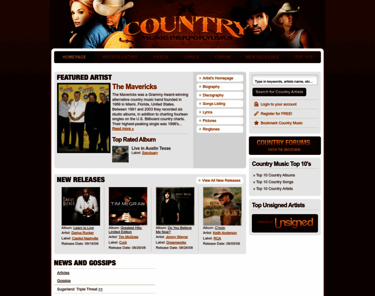 Countrymusicperformers.com thumbnail