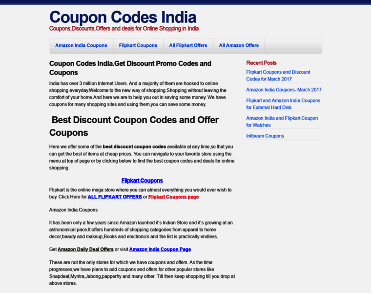 Couponcodesindia.in thumbnail
