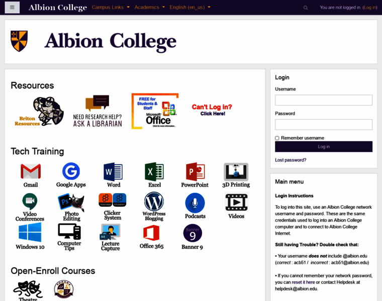 Courses.albion.edu thumbnail