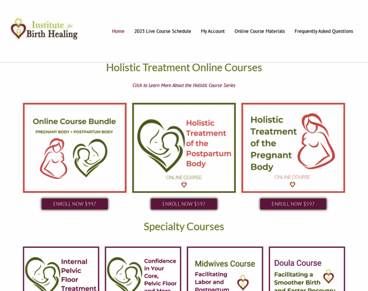 Courses.instituteforbirthhealing.com thumbnail