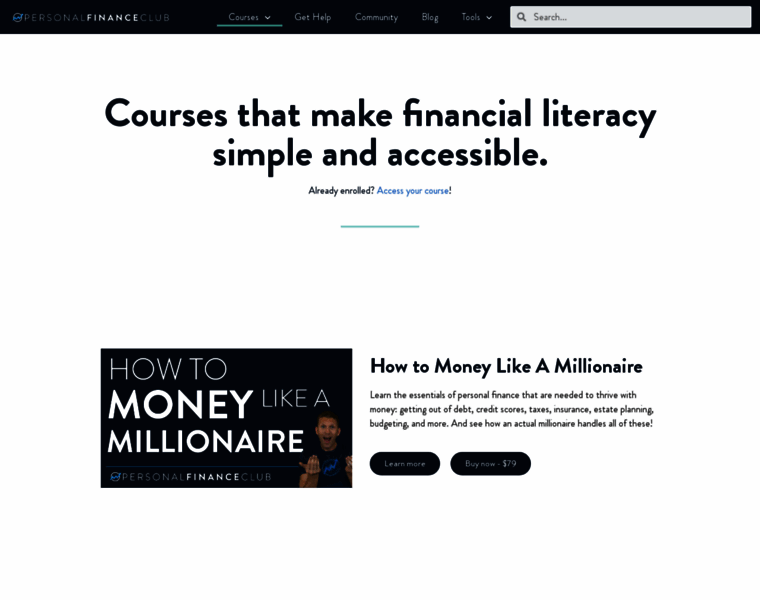 Courses.personalfinanceclub.com thumbnail