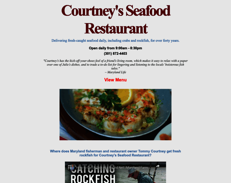 Courtneysseafoodrestaurant.com thumbnail