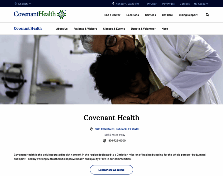 Covenanthealth.org thumbnail