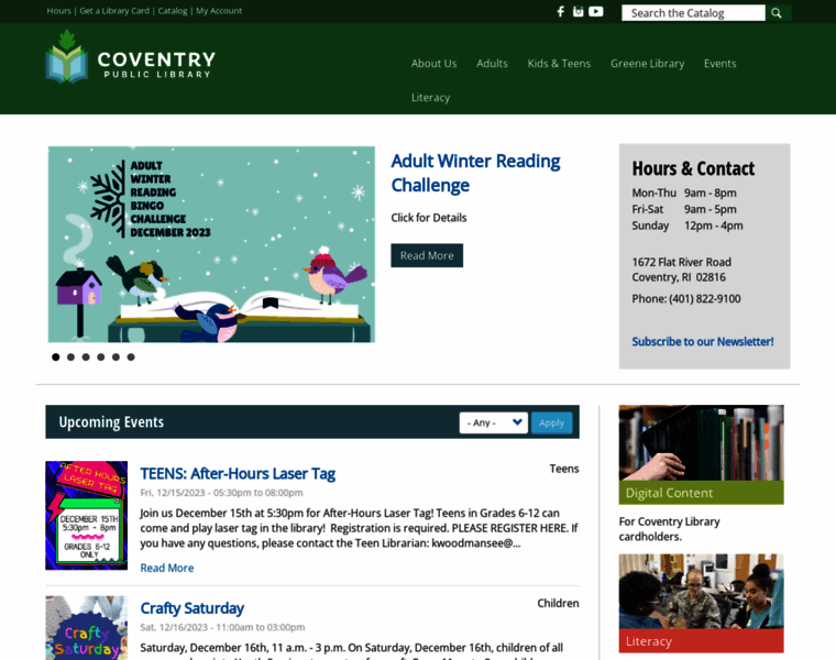 Coventrylibrary.org thumbnail