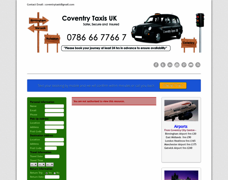 Coventrytaxisuk.com thumbnail