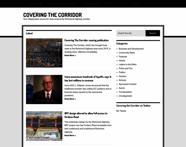 Coveringthecorridor.com thumbnail