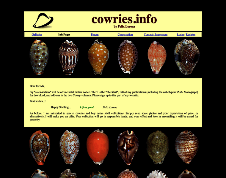 Cowries.info thumbnail