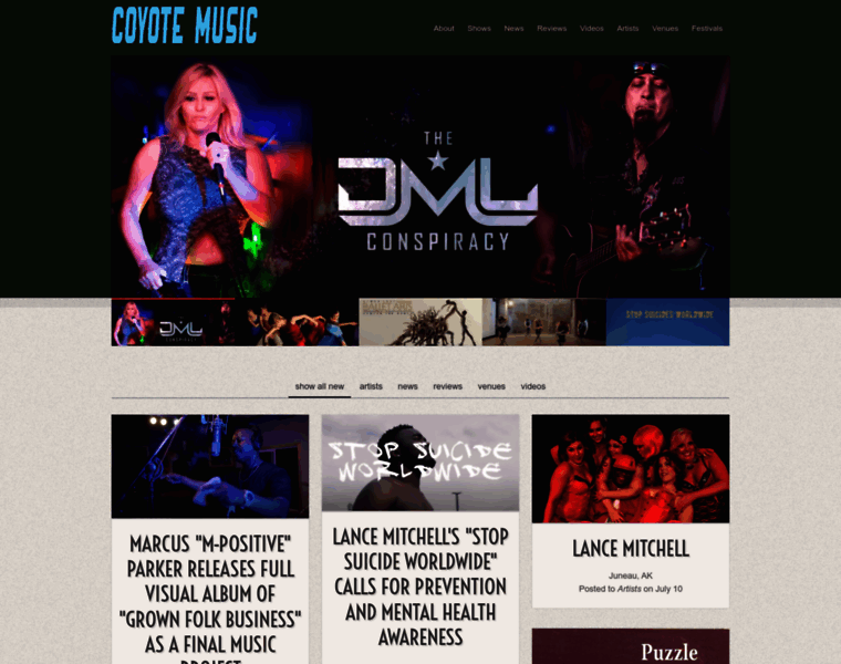 Coyotemusic.com thumbnail