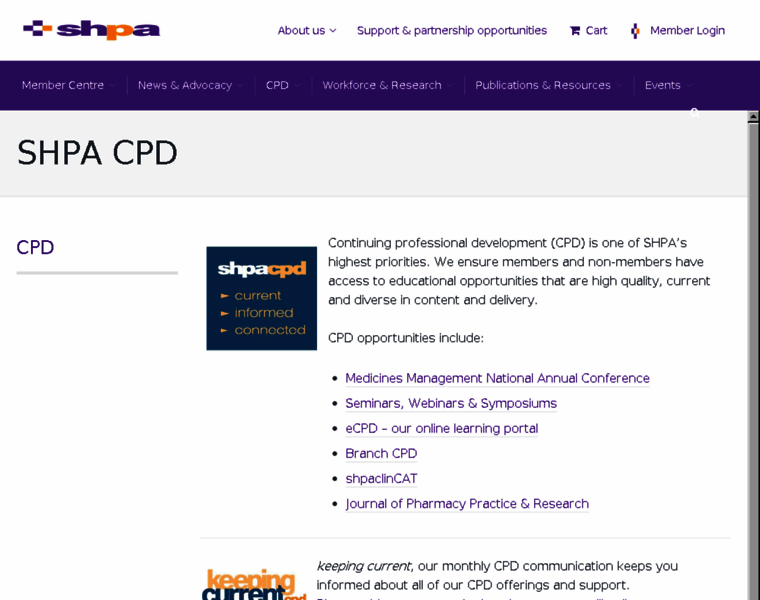 Cpd.shpa.org.au thumbnail