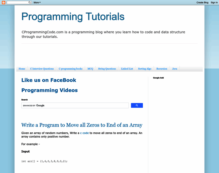 Cprogrammingcode.com thumbnail