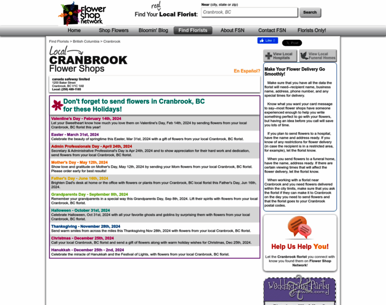 Cranbrookflorist.com thumbnail