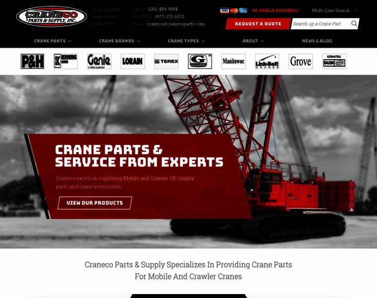 Craneco-parts.com thumbnail