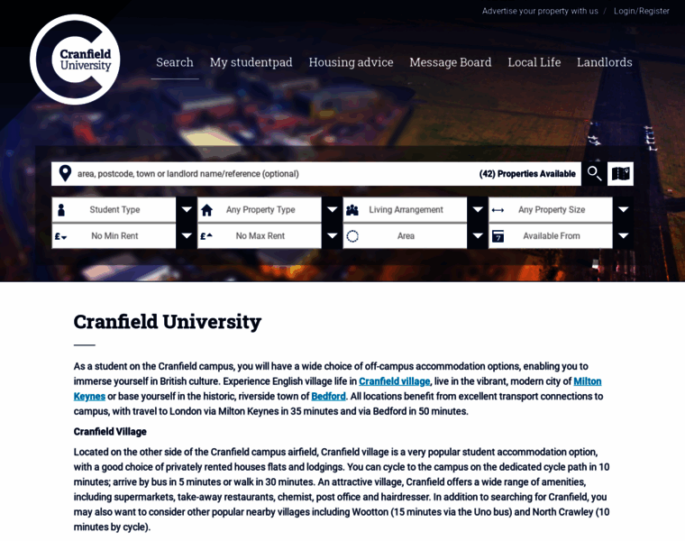 Cranfieldstudentpad.co.uk thumbnail