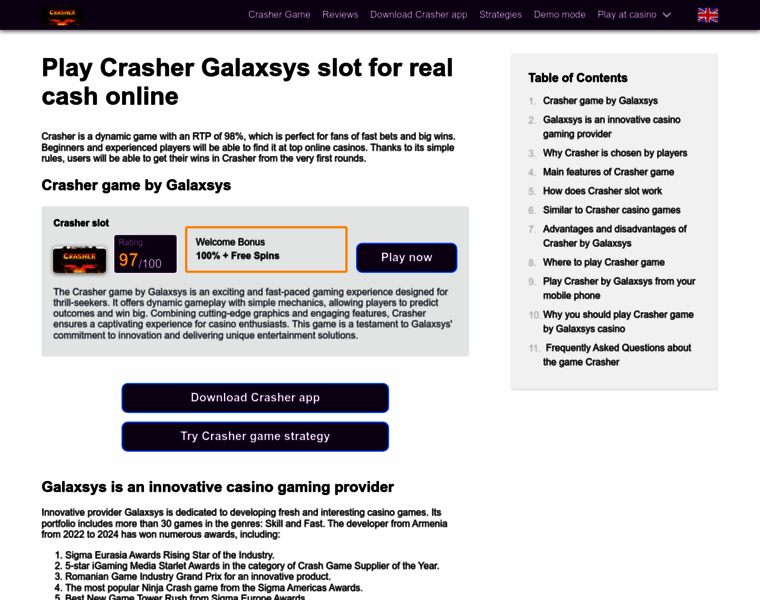 Crashergalaxsys.com thumbnail