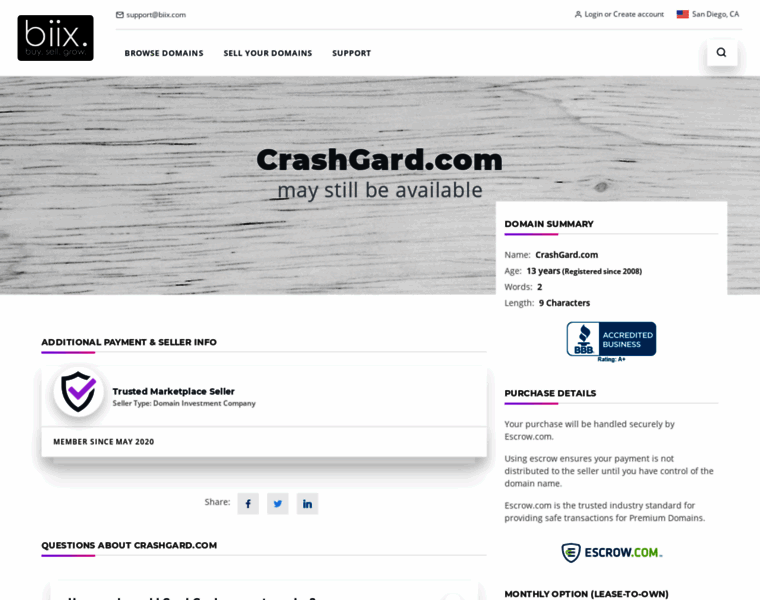 Crashgard.com thumbnail