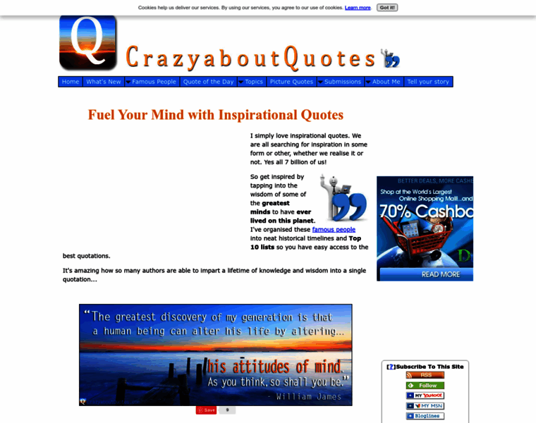 Crazyaboutquotes.com thumbnail