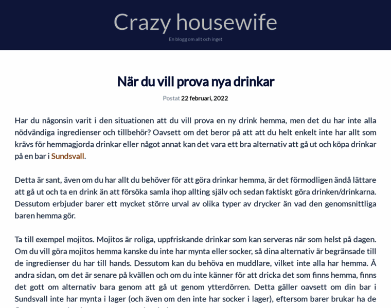 Crazyhousewife.se thumbnail