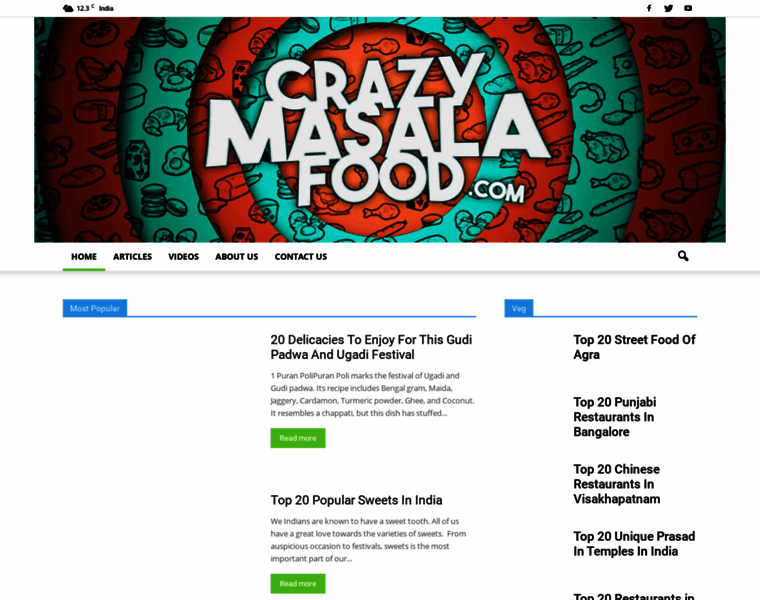Crazymasalafood.com thumbnail