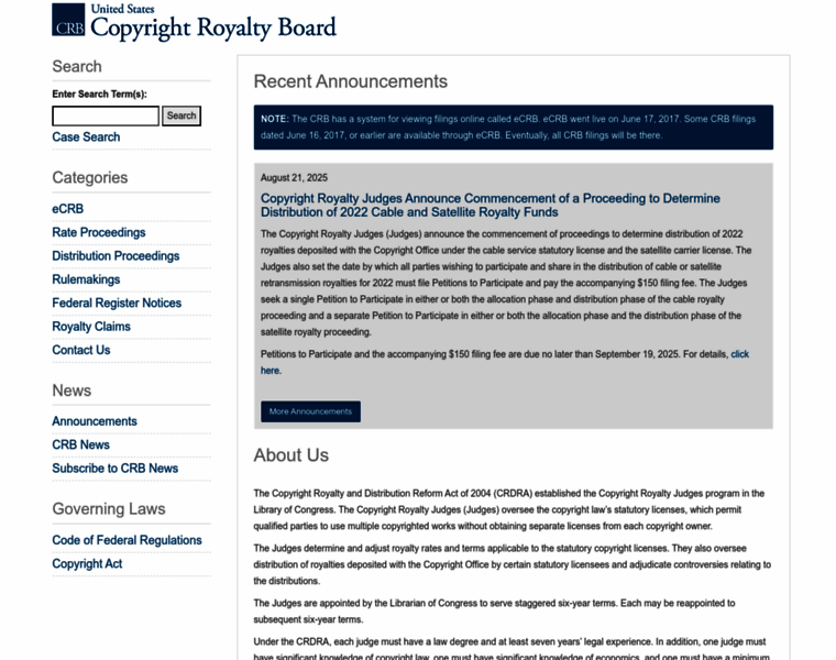 Crb.gov thumbnail