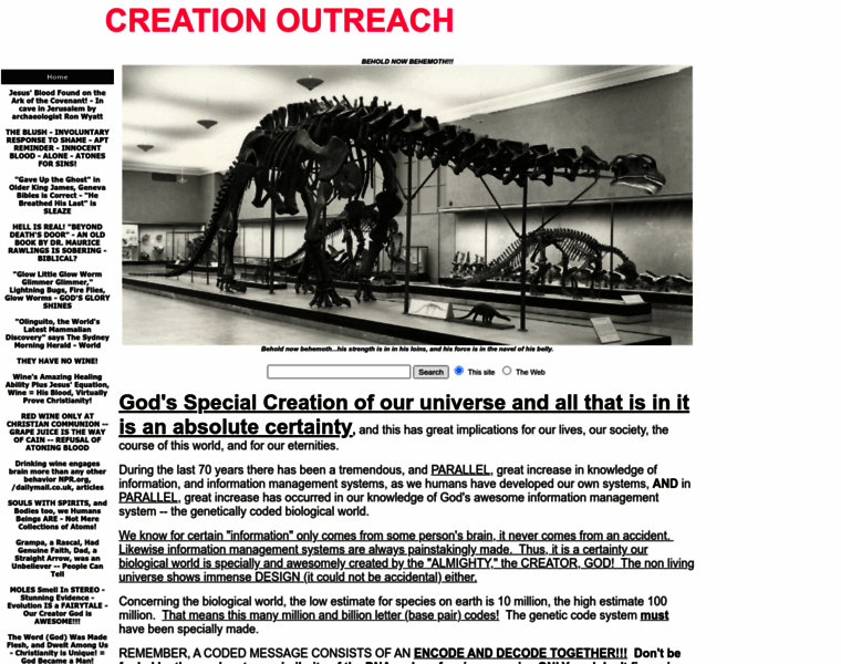 Creationoutreach.com thumbnail