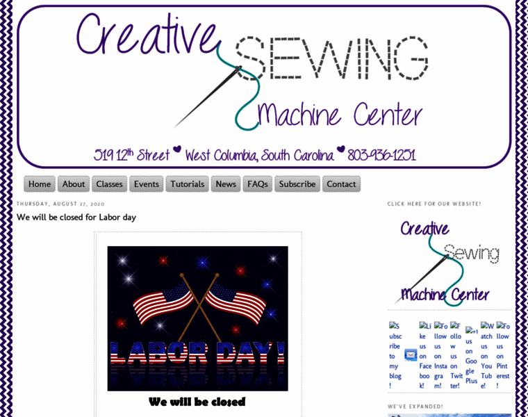 Creativesewingmachinecenter.com thumbnail