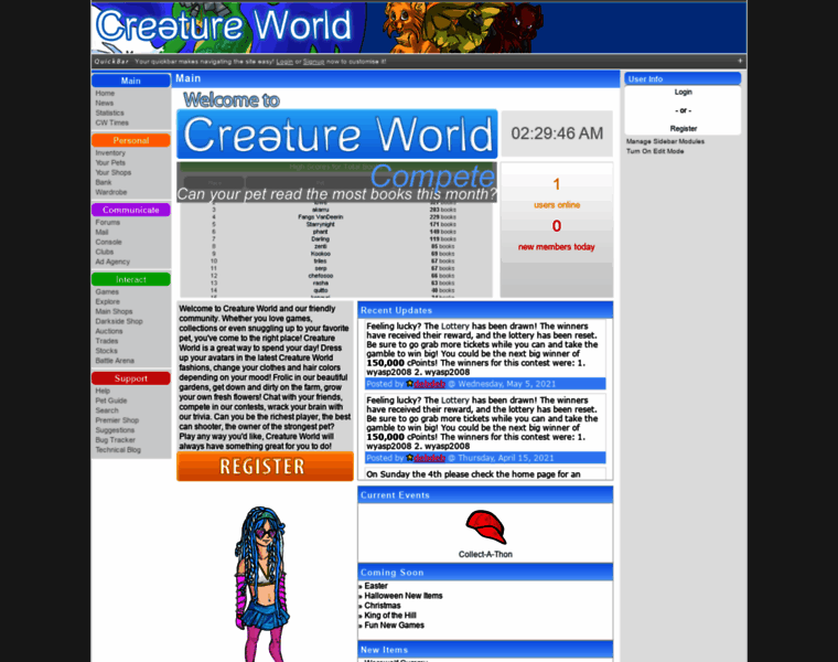 Creatureworld.net thumbnail