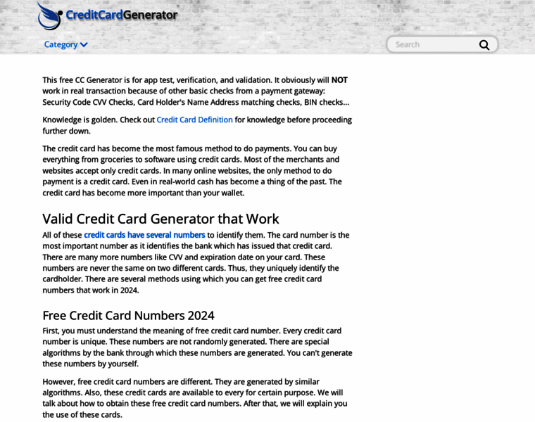 Creditcardgenerator.com thumbnail