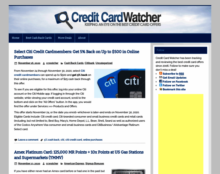 Creditcardwatcher.com thumbnail