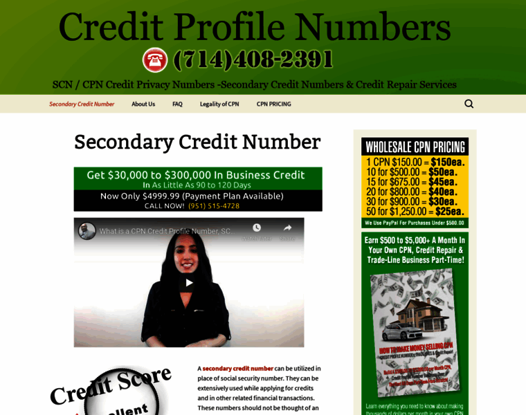 Creditprofilenumbers.com thumbnail