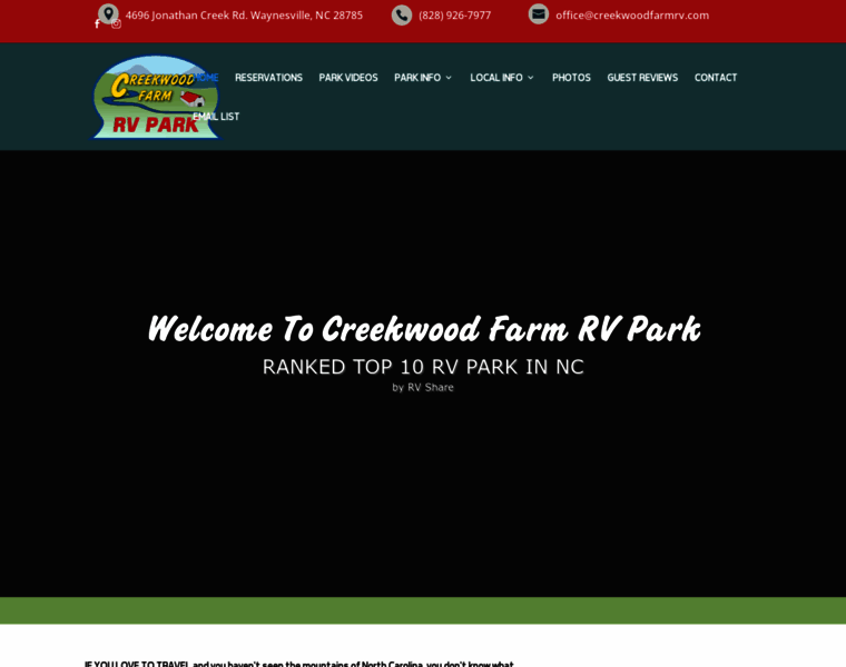 Creekwoodfarmrv.com thumbnail