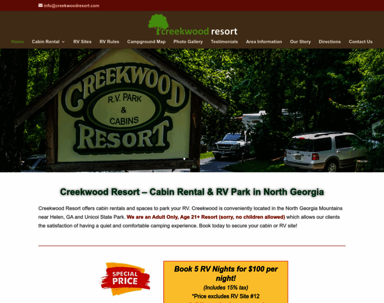 Creekwoodresort.com thumbnail