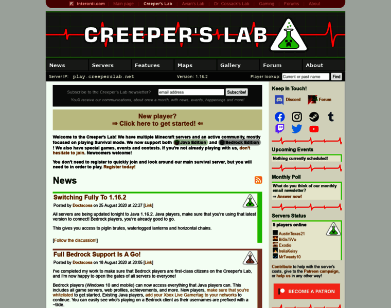 Creeperslab.net thumbnail Creeperslab.net thumbnail
