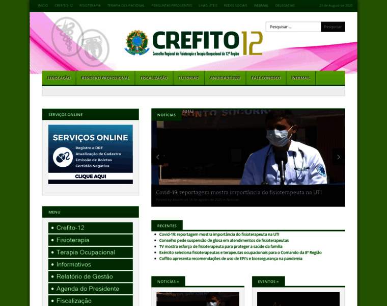 Crefito12.org.br thumbnail