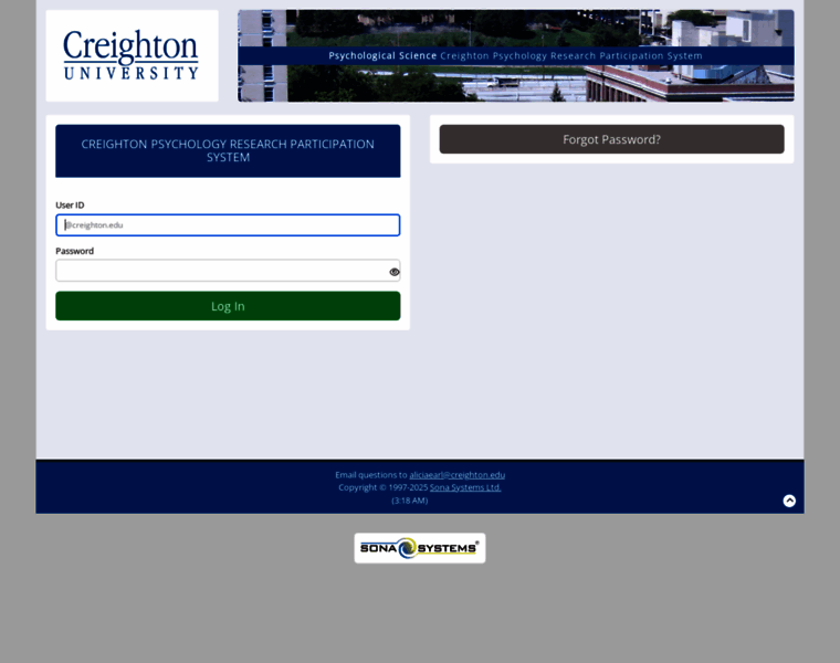 Creighton.sona-systems.com thumbnail
