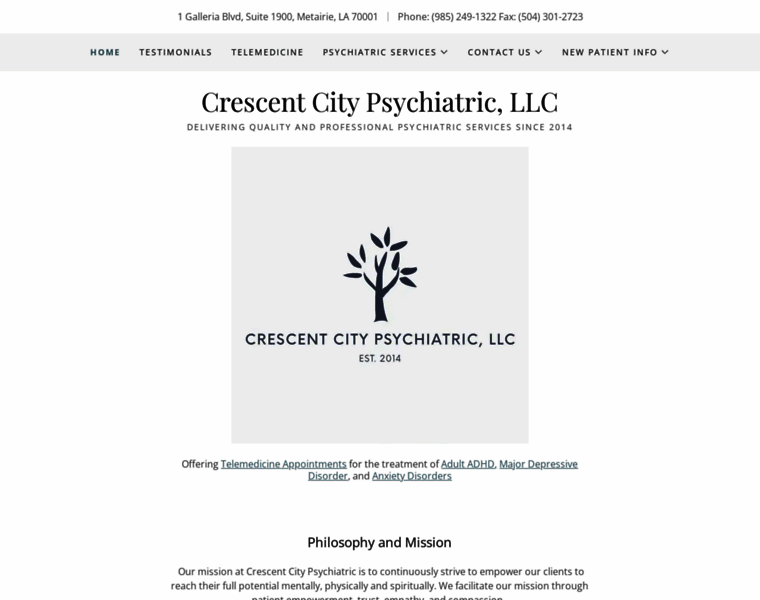 Crescentcitypsychiatric.com thumbnail