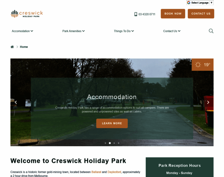 Creswickcaravanpark.com.au thumbnail