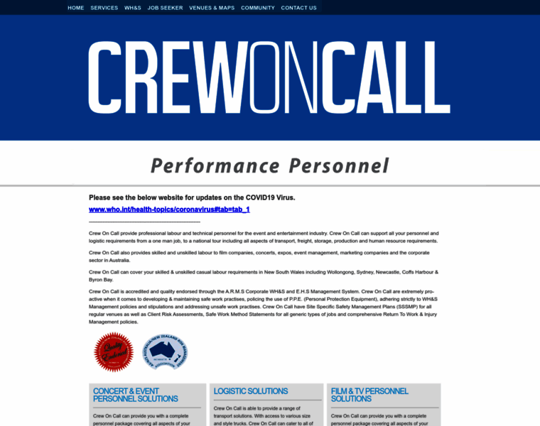 Crewoncall.com.au thumbnail