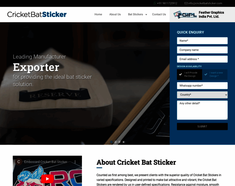 Cricketbatsticker.com thumbnail