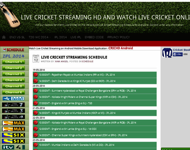 Cricketbook.info thumbnail
