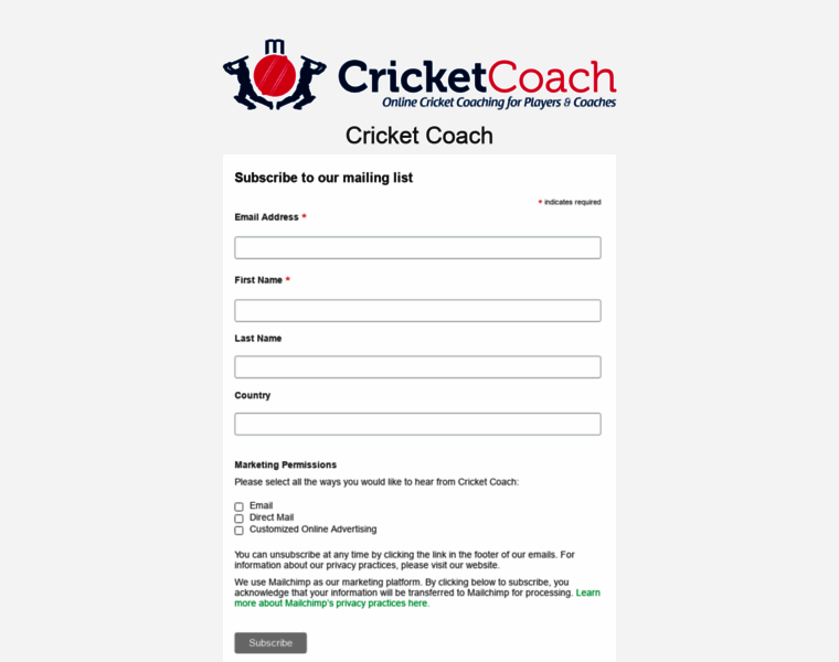 Cricketcoach.com thumbnail
