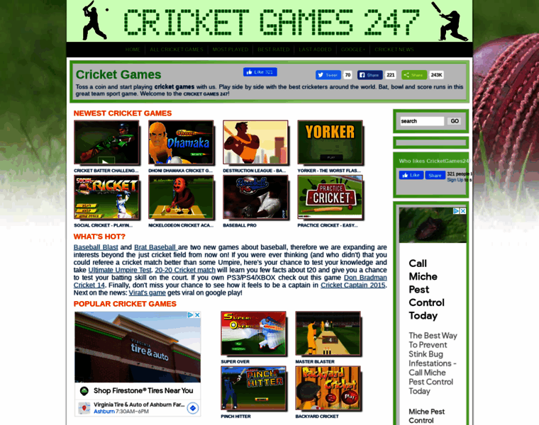 Cricketgames247.com thumbnail