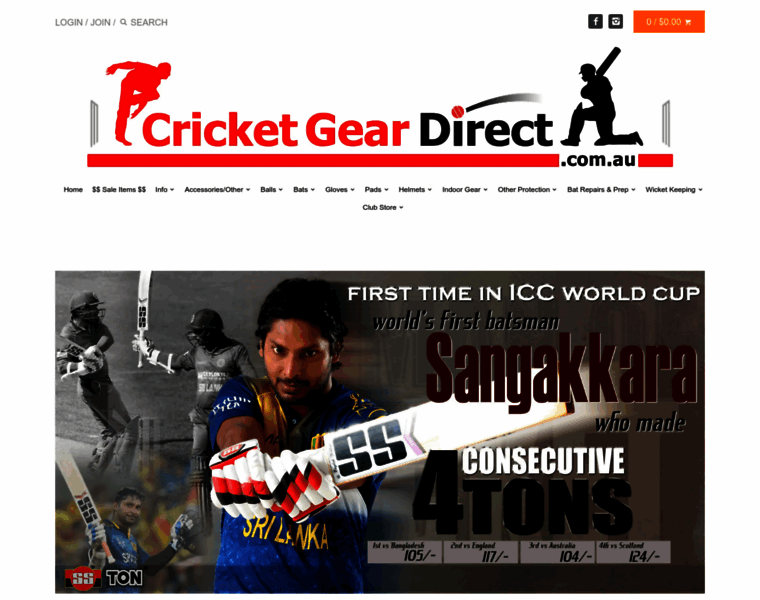 Cricketgeardirect.com.au thumbnail