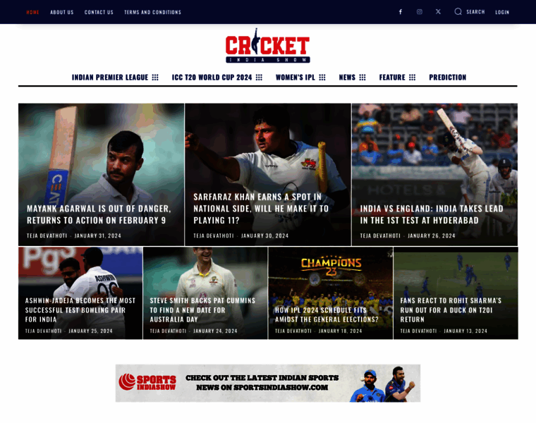 Cricketindiashow.com thumbnail
