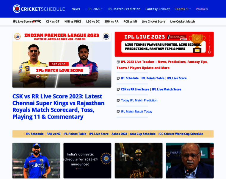 Cricketschedule.net thumbnail